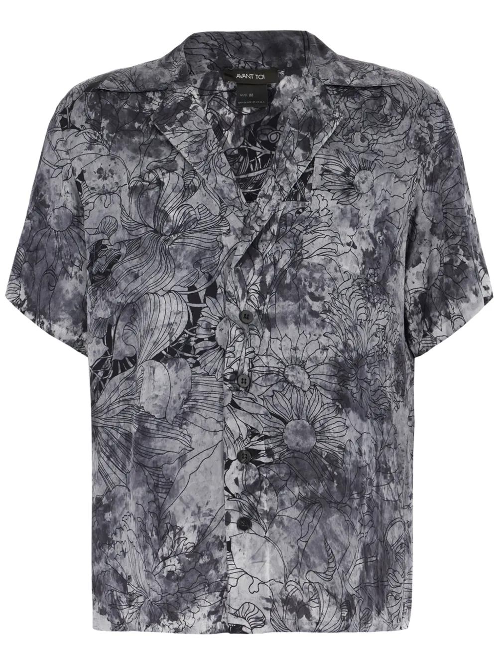 Avant Toi floral-print shirt - Grigio