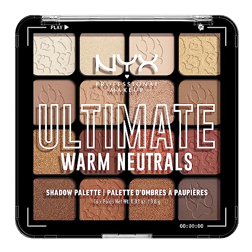Nyx Professional Makeup, Ultimate Shadow Palette, Eyeshadow Palette - Warm Neutrals