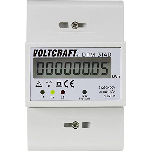 Voltcraft Dpm-314D Contatore Corrente Trifase Digitale 100 A Approvazione Mid: No 1 Pz.