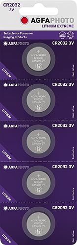 Agfaphoto – Batterie Al Litio Batteria A Bottone Cr2032, Confezione Da 5