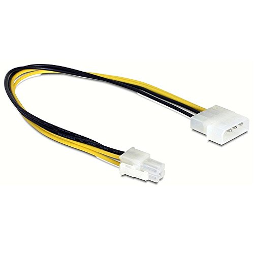 Delock 0.3M P4/Molex 4-Pin Nero, Giallo
