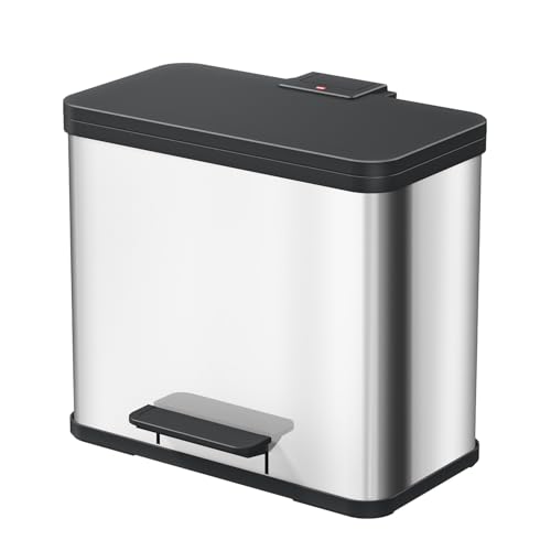 Hailo 0633 – 200 Öko Duo Plus 33 Raccolta Differenziata 3 X 11 Litri Acciaio Inox