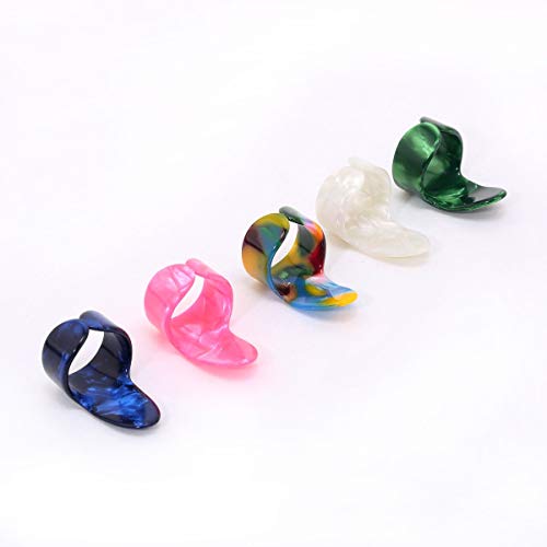 Musiclily Plastica Media Fingerpicks Per Chitarra/Basso, Colore Casuale(5 Pezzi)