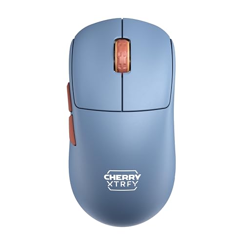 Cherry Xtrfy M68 Wireless, Mouse Da Gioco Senza Fili Ultraleggero, 2,4 Ghz, Ottimizzato Per Gli E-Sport, Forma Simmetrica Con Parte Anteriore Extra Ba